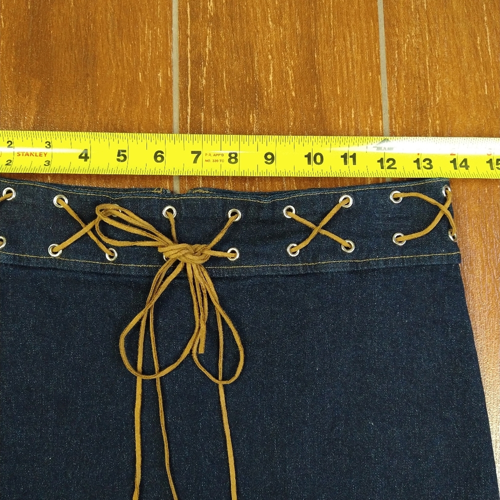 SOLD!!!!Vintage Cello Jean Mini Skirt Size Small - Picture 12 of 15